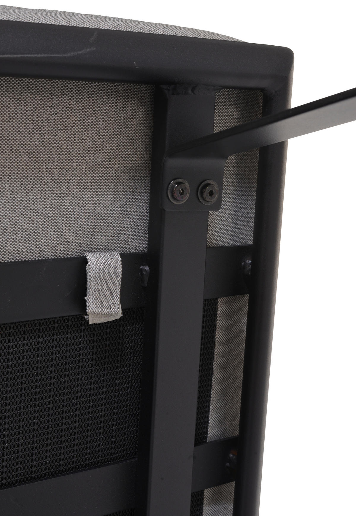 GARTENBANK 177/74,7/73,3 cm  Carbonstahl  - Hellgrau/Schwarz, Design, Textil/Metall (177/74,7/73,3cm) - Ambia Garden