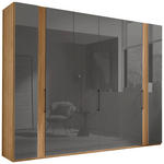 DREHTÜRENSCHRANK 300/236/58 cm 6-türig Eiche Bianco, Lavagrau  - Schieferfarben/Eiche Bianco, Design, Holz/Holzwerkstoff (300/236/58cm) - Dieter Knoll