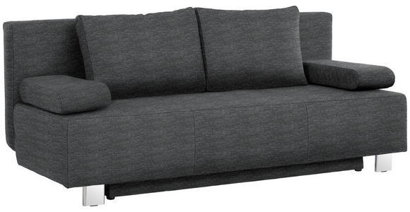 SCHLAFSOFA in Anthrazit  - Chromfarben/Anthrazit, Design, Textil/Metall (197/88/89cm) - Xora