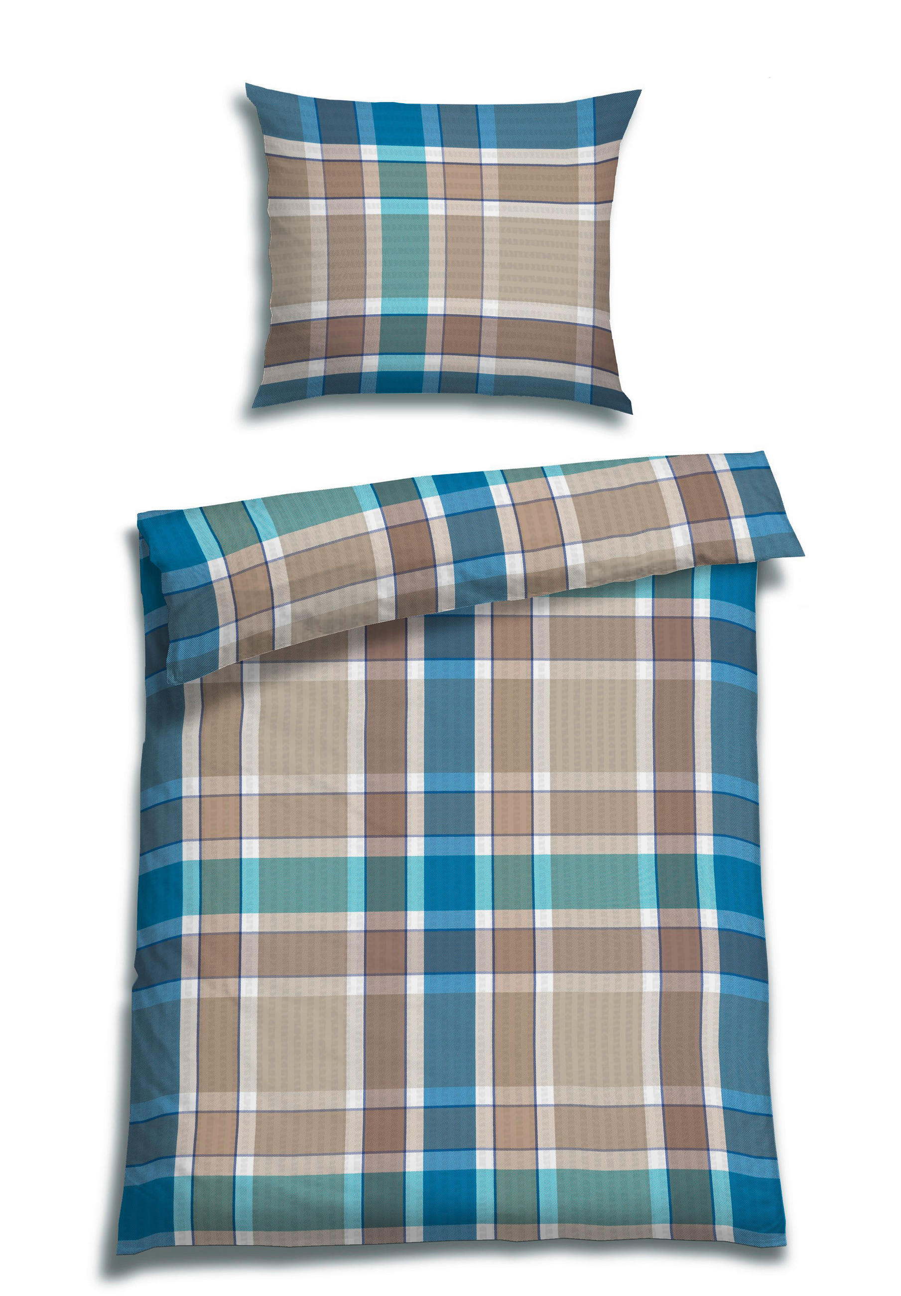 BETTWÄSCHE Seersucker 140/200 cm  - Blau, Design, Textil (140/200cm) - Florella