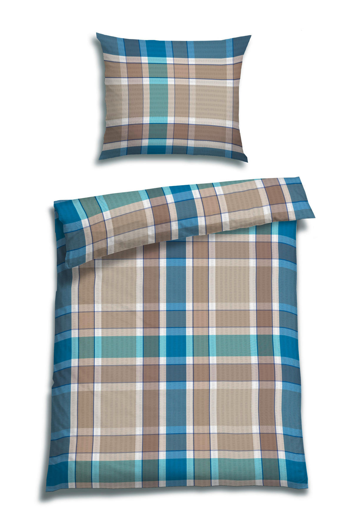 BETTWÄSCHE Seersucker 140/200 cm  - Blau, Design, Textil (140/200cm) - Florella
