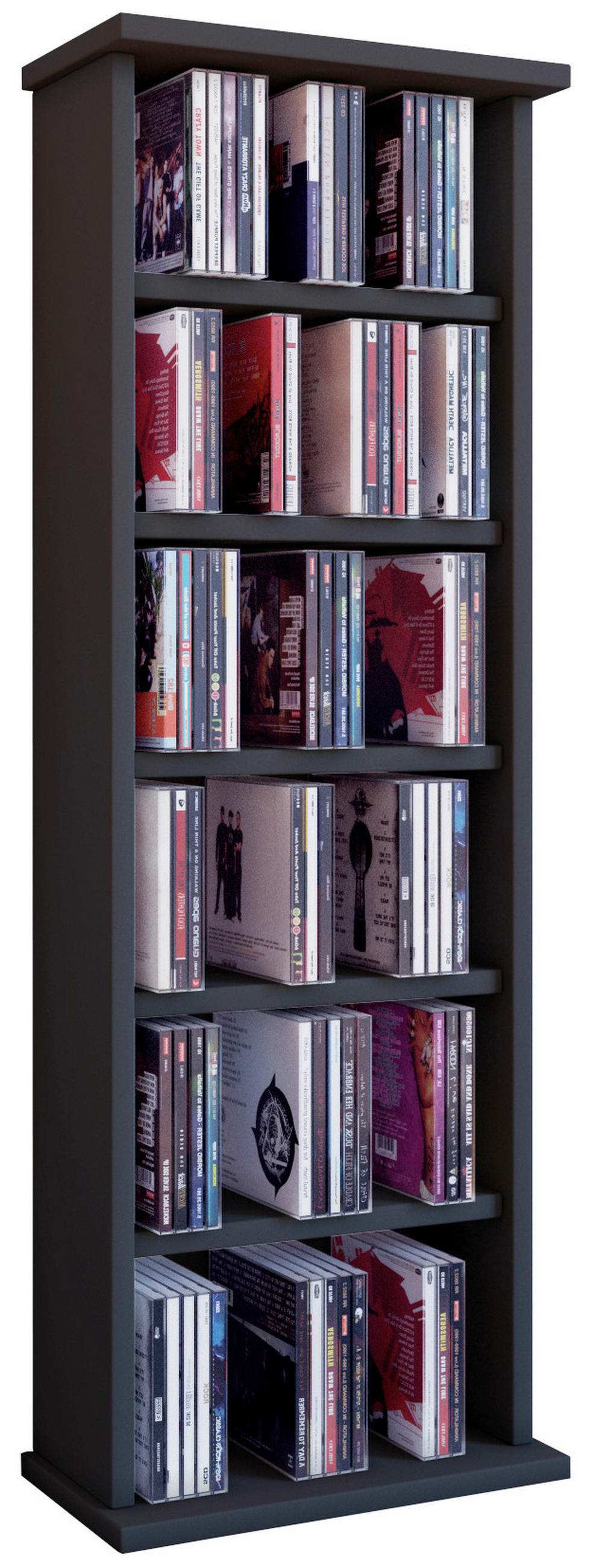 CD-REGAL - Schwarz, Konventionell, Holzwerkstoff (31/92/18cm) - MID.YOU