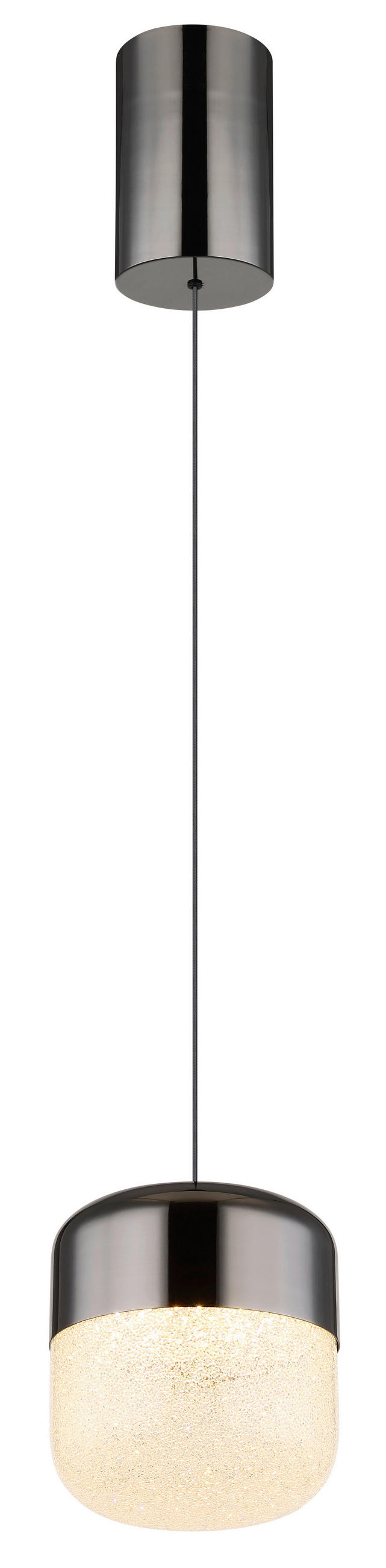 LED-HÄNGLAMPA 15/200 cm  - klar/grafitfärgad, Design, metall/glas (15/200cm) - Globo