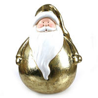 WEIHNACHTSMANN  - Goldfarben/Creme, Basics, Stein (30/26/38cm) - X-Mas