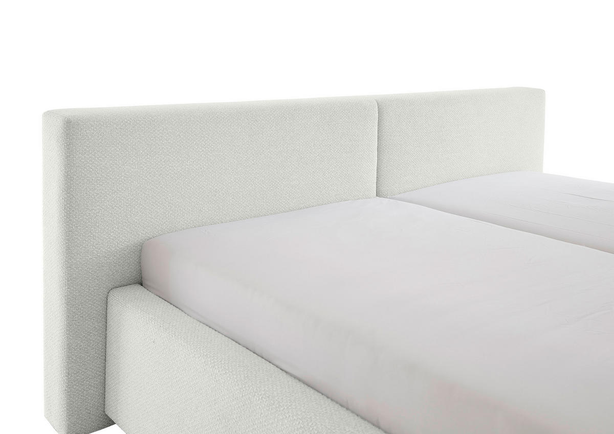 POLSTERBETT 180/200 cm  in Weiss  - Weiss, Basics, Holz/Textil (180/200cm) - Boxxx