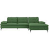 ECKSOFA in Webstoff Grün  - Schwarz/Grün, Design, Textil/Metall (301/179cm) - Chilliano