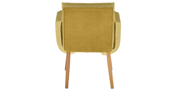 ARMLEHNSTUHL in Webstoff, Mikrofaser - Eichefarben/Gelb, Design, Holz/Textil (67/86/67cm) - Linea Natura
