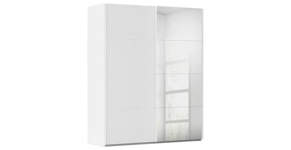 SCHWEBETÜRENSCHRANK 181/223/68 cm 2-türig Weiß  - Weiß, Design, Glas/Holzwerkstoff (181/223/68cm) - Novel