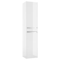 HOCHSCHRANK 35/160/30 cm  - Alufarben/Weiß, Basics, Holzwerkstoff/Metall (35/160/30cm) - MID.YOU