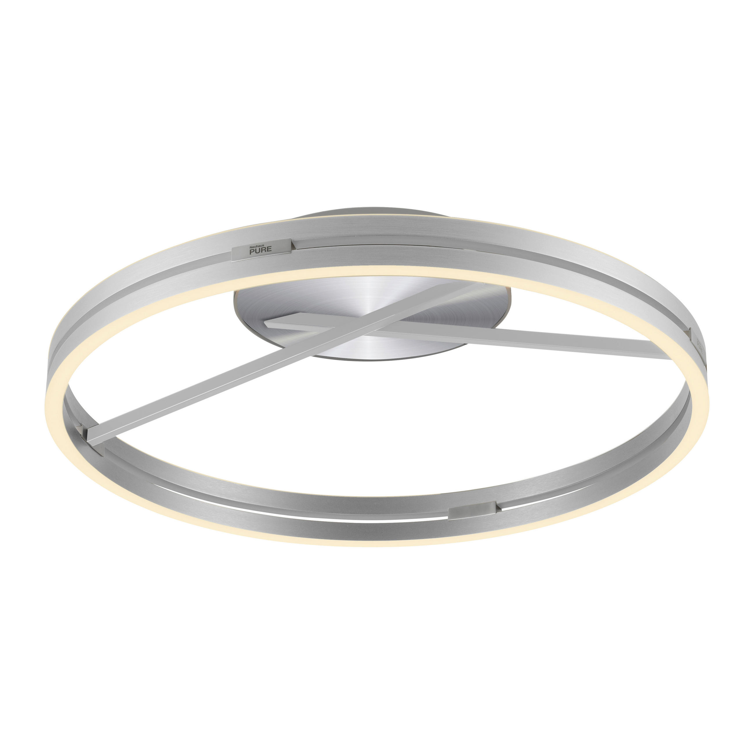 LED-DECKENLEUCHTE 60/60/17,8 cm   - Alufarben, Design, Kunststoff/Metall (60/60/17,8cm) - Neuhaus PURE