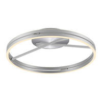 LED-DECKENLEUCHTE 60/60/17,8 cm   - Alufarben, Design, Kunststoff/Metall (60/60/17,8cm) - Neuhaus PURE