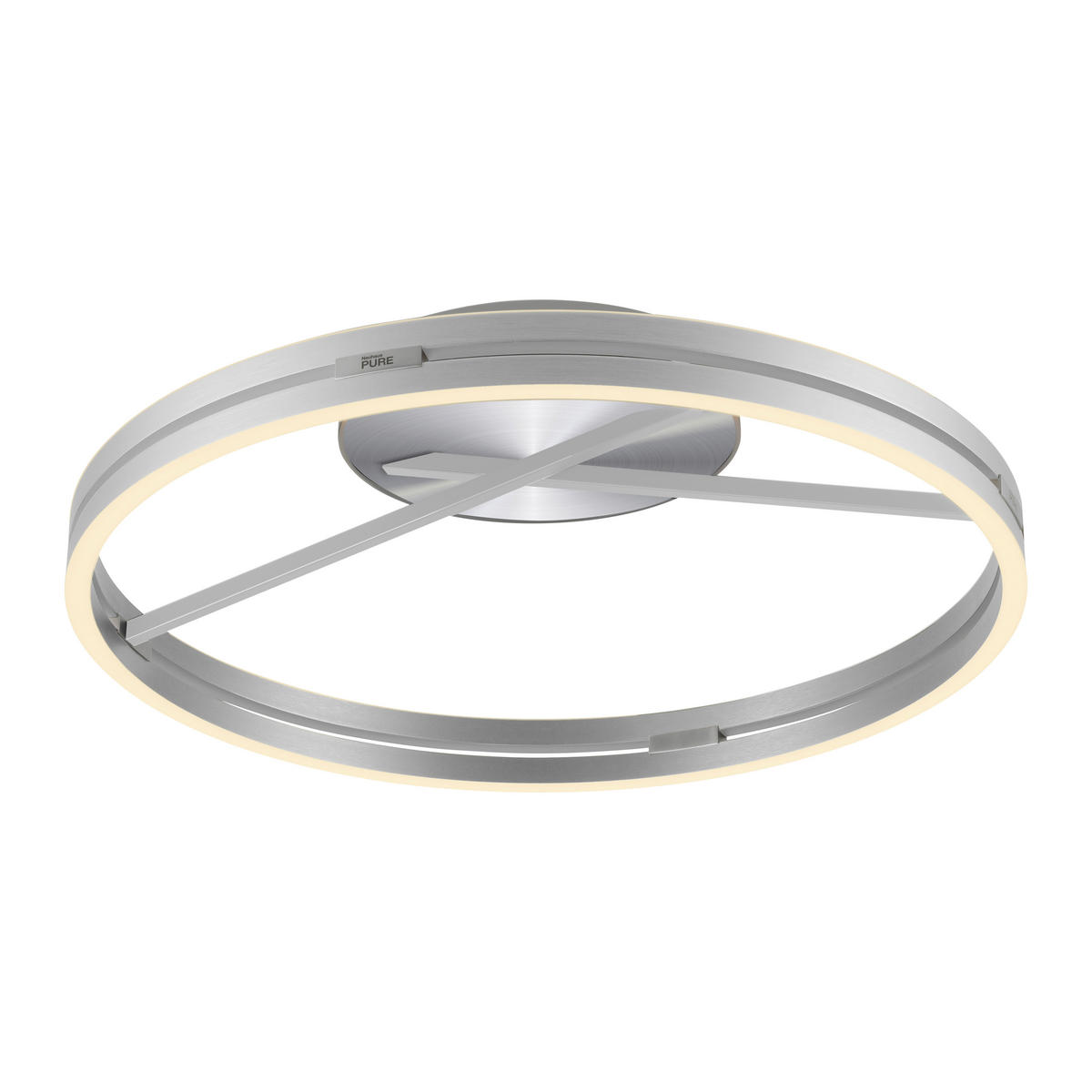 LED-DECKENLEUCHTE 60/60/17,8 cm   - Alufarben, Design, Kunststoff/Metall (60/60/17,8cm) - Neuhaus PURE