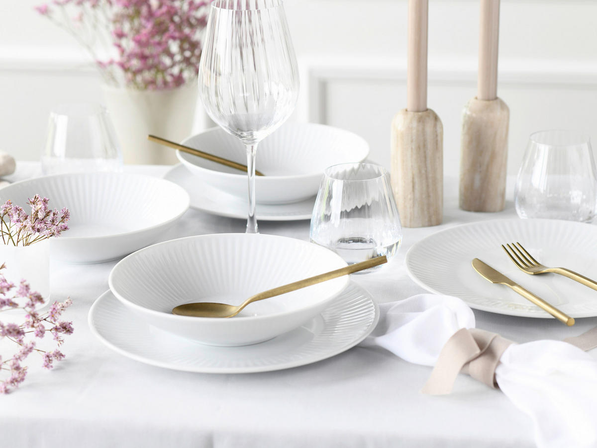 JÍDELNÍ SOUPRAVA, porcelán - bílá, Design, keramika - Creatable