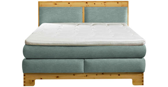 BOXSPRINGBETT 180/200 cm  in Mintgrün  - Mintgrün, Natur, Holz/Textil (180/200cm) - Linea Natura