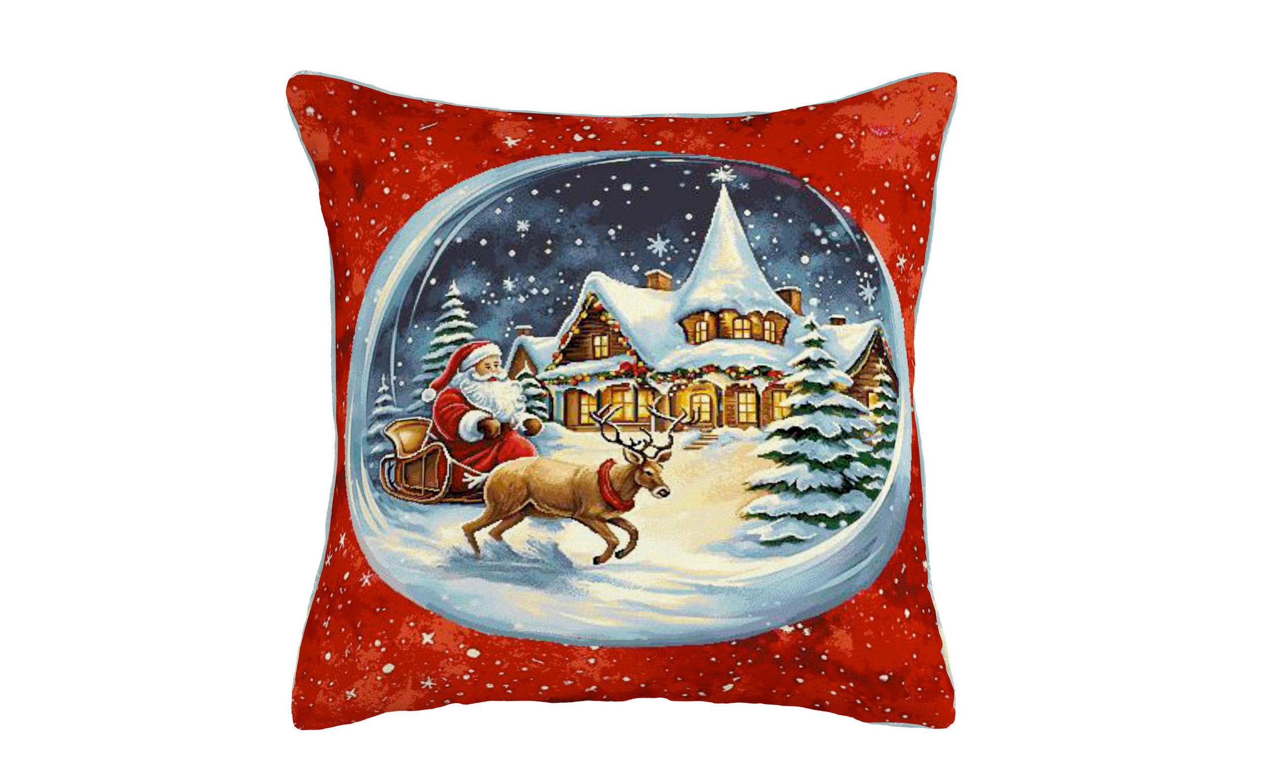 PREVLEKA ZA BLAZINO  SANTA  45/45 cm       večbarvno  - večbarvno, Basics, tekstil (45/45cm) - X-Mas