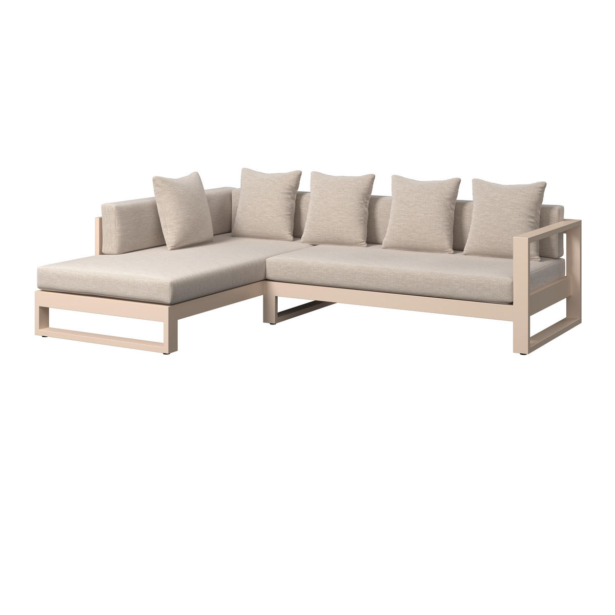 LOUNGE GARNITÚRA 3 részes  180/248 cm   - bézs, Design, Üveg/textil (180/248cm) - Amatio