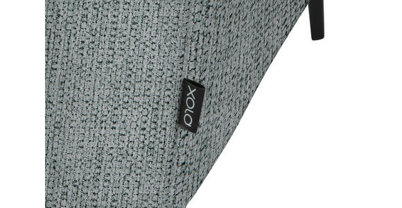 ECKSOFA in Webstoff Grau 205/280 cm - Schwarz/Grau, Design, Textil/Metall (205/280cm) - Xora