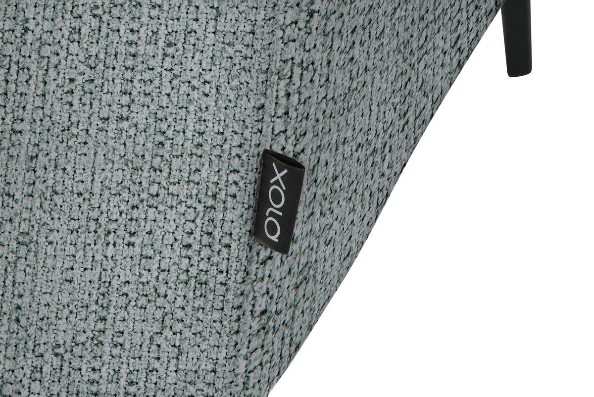 ECKSOFA in Webstoff Grau  205/280 cm  - Schwarz/Grau, Design, Textil/Metall (205/280cm) - Xora