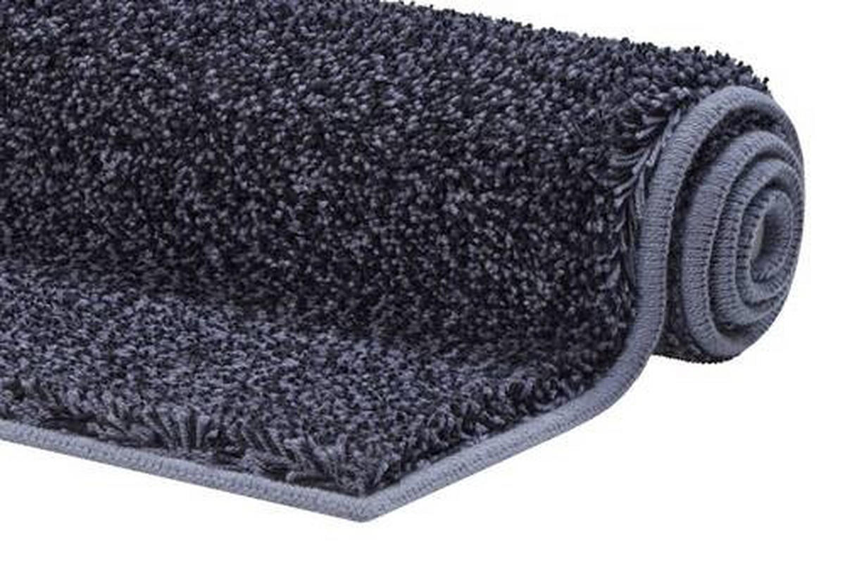 BADTEPPICH Anthrazit 80/140 cm  - Anthrazit, Basics, Kunststoff/Textil (80/140cm) - Grund