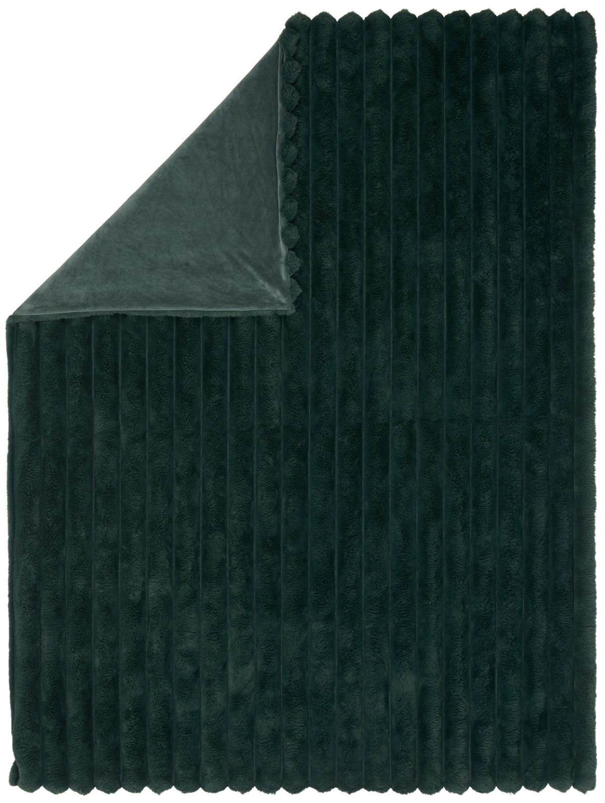 ĆEBE OD VEŠTAČKOG KRZNA 150/200 cm tamnozelena  - tamnozelena, tekstil (150/200cm) - Novel