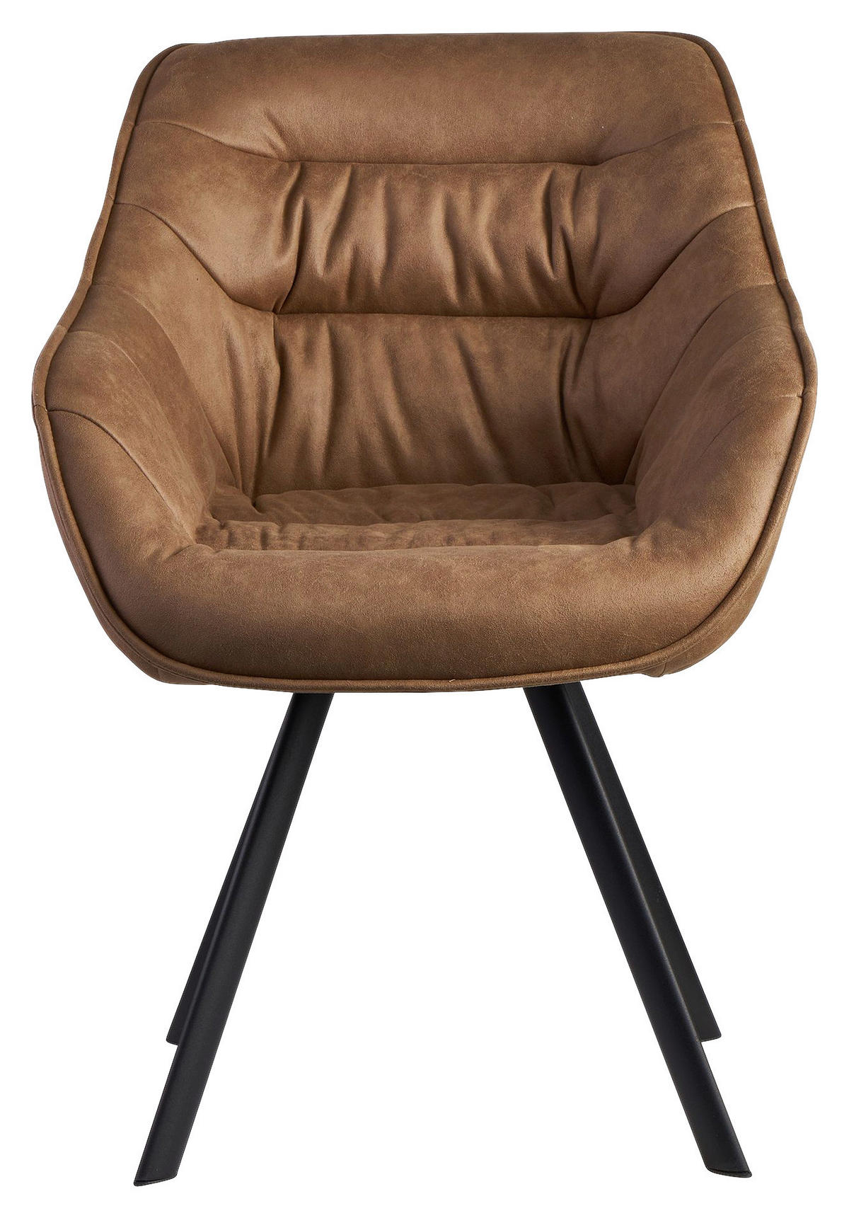 ŽIDLE S PODRUČKAMI, vzhled kůže, béžová - černá/béžová, Moderní, kov/textil (60/85/64cm) - MID.YOU