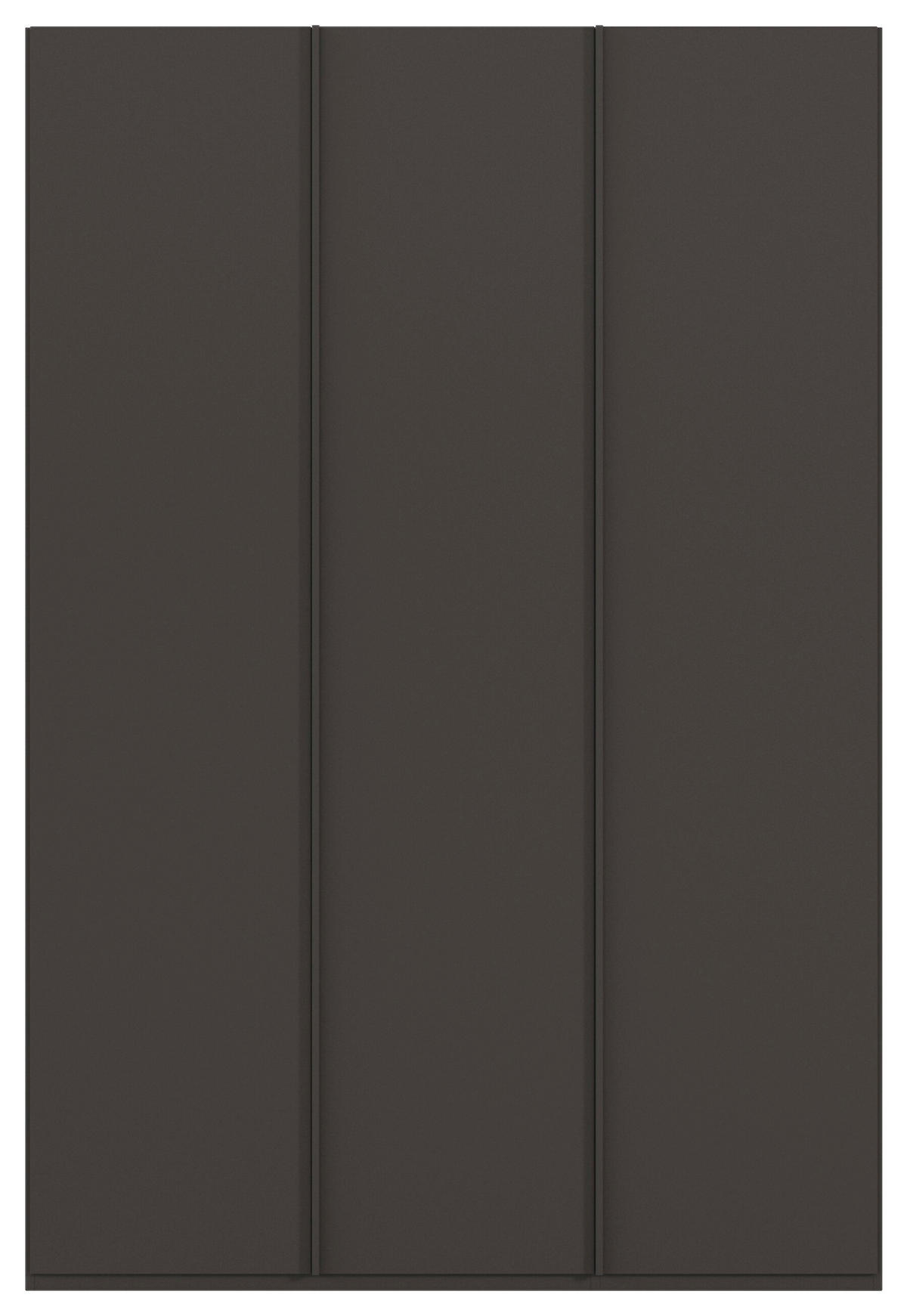 DREHTÜRENSCHRANK 151/235/61 cm,  in Graphitfarben, 3-türig  - Graphitfarben, Basics, Holzwerkstoff/Metall (151/235/61cm) - Novel