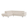 ECKSOFA in Drell Perlmutt  - Perlmutt, Modern, Textil/Metall (230/270cm) - MID.YOU