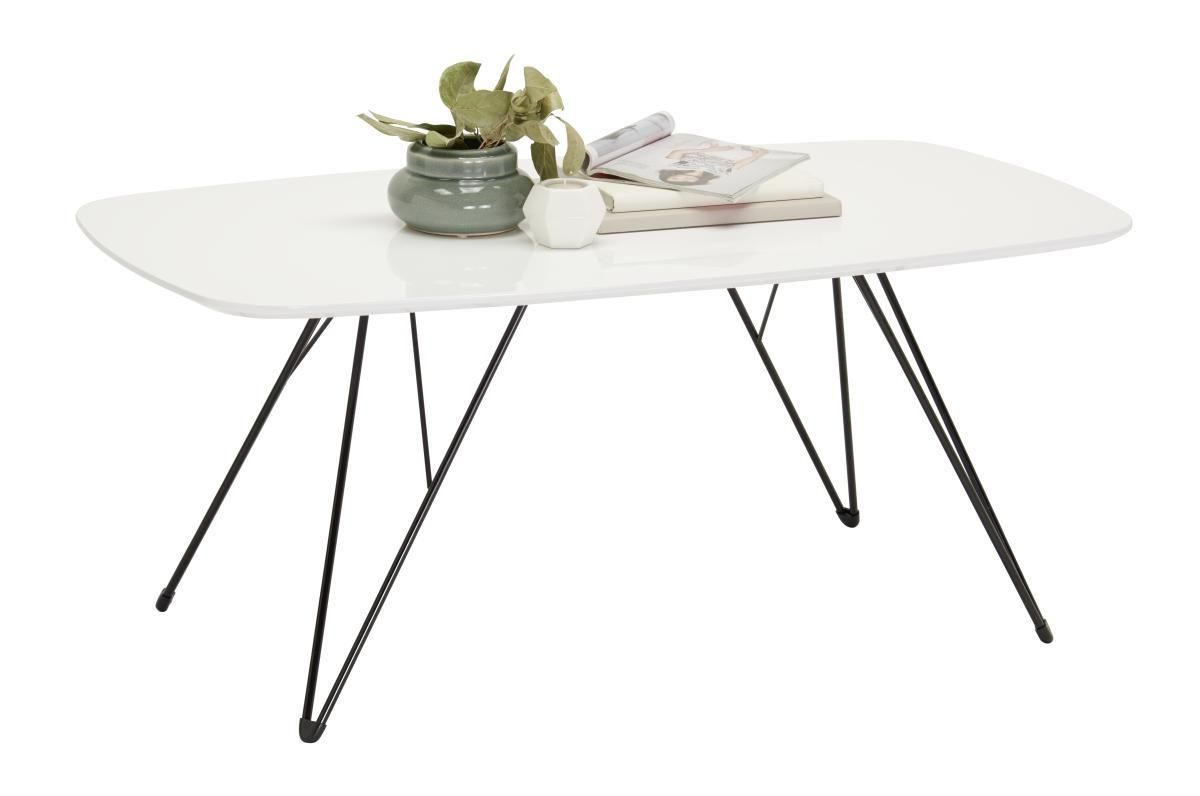 KLUB STOLIĆ crna, bijela  metal, drvni materijal  - bijela/crna, Design, drvni materijal/metal (110/60/46cm) - Carryhome