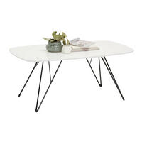 KLUB STOLIĆ crna, bijela  metal, drvni materijal  - bijela/crna, Design, drvni materijal/metal (110/60/46cm) - Carryhome