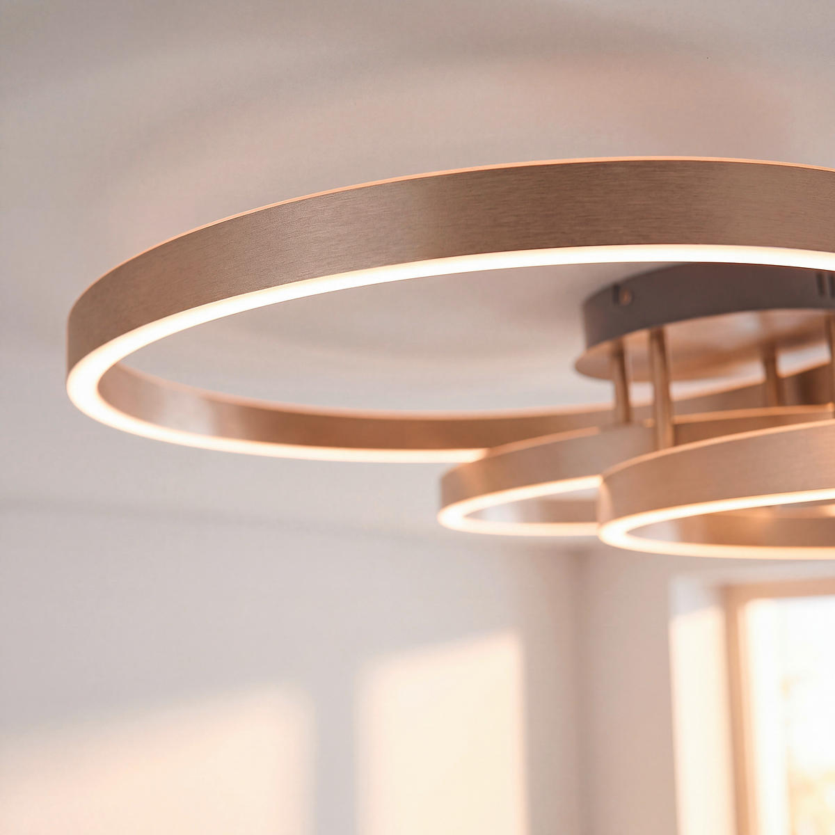 LED-DECKENLEUCHTE Paan 75/71,1/15,1 cm   - Edelstahlfarben, Design, Kunststoff/Metall (75/71,1/15,1cm) - Paul Neuhaus