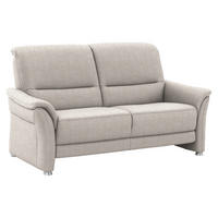 2,5-SITZER Flachgewebe Beige  - Beige/Alufarben, Konventionell, Textil/Metall (172/96/93cm) - Beldomo Premium