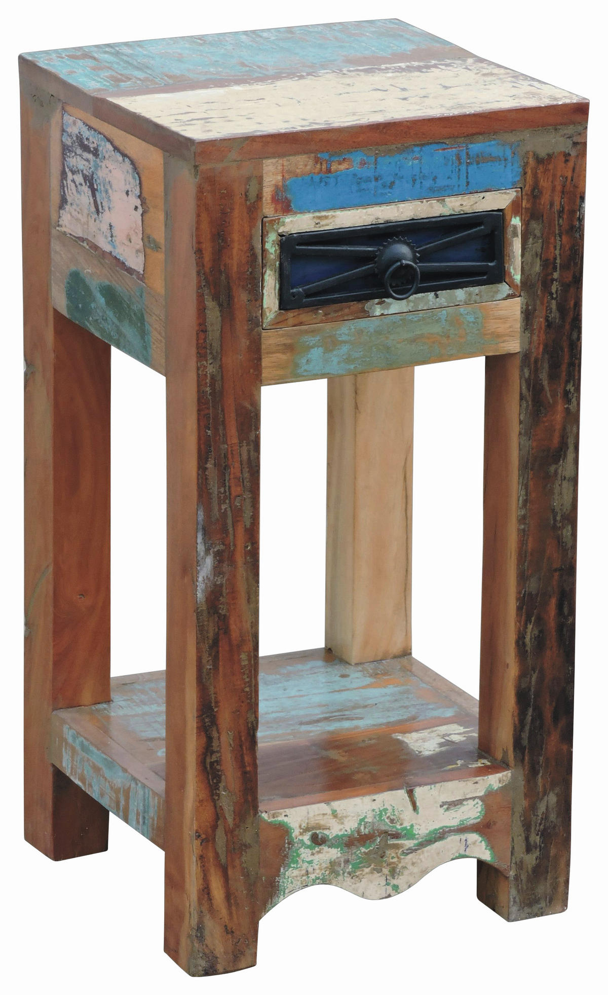 BEISTELLTISCH 30/30/60 cm Altholz Multicolor quadratisch  - Multicolor, LIFESTYLE, Holz (30/30/60cm) - Landscape