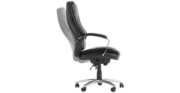 CHEFSESSEL Lederlook, Netz Schwarz - Schwarz, KONVENTIONELL, Textil/Metall (73/112 - 122/73cm) - Cantus