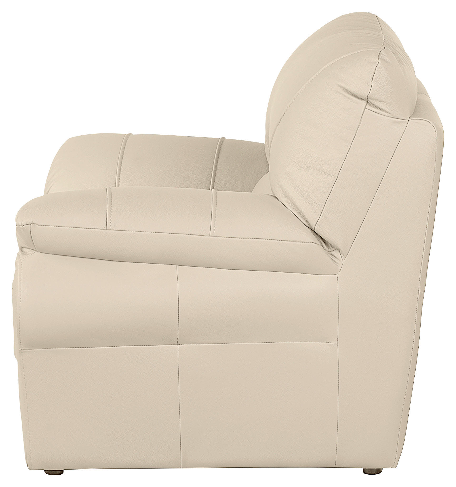 SESSEL in Echtleder Beige  - Beige/Schwarz, Design, Leder/Kunststoff (105/92/85cm) - Livetastic