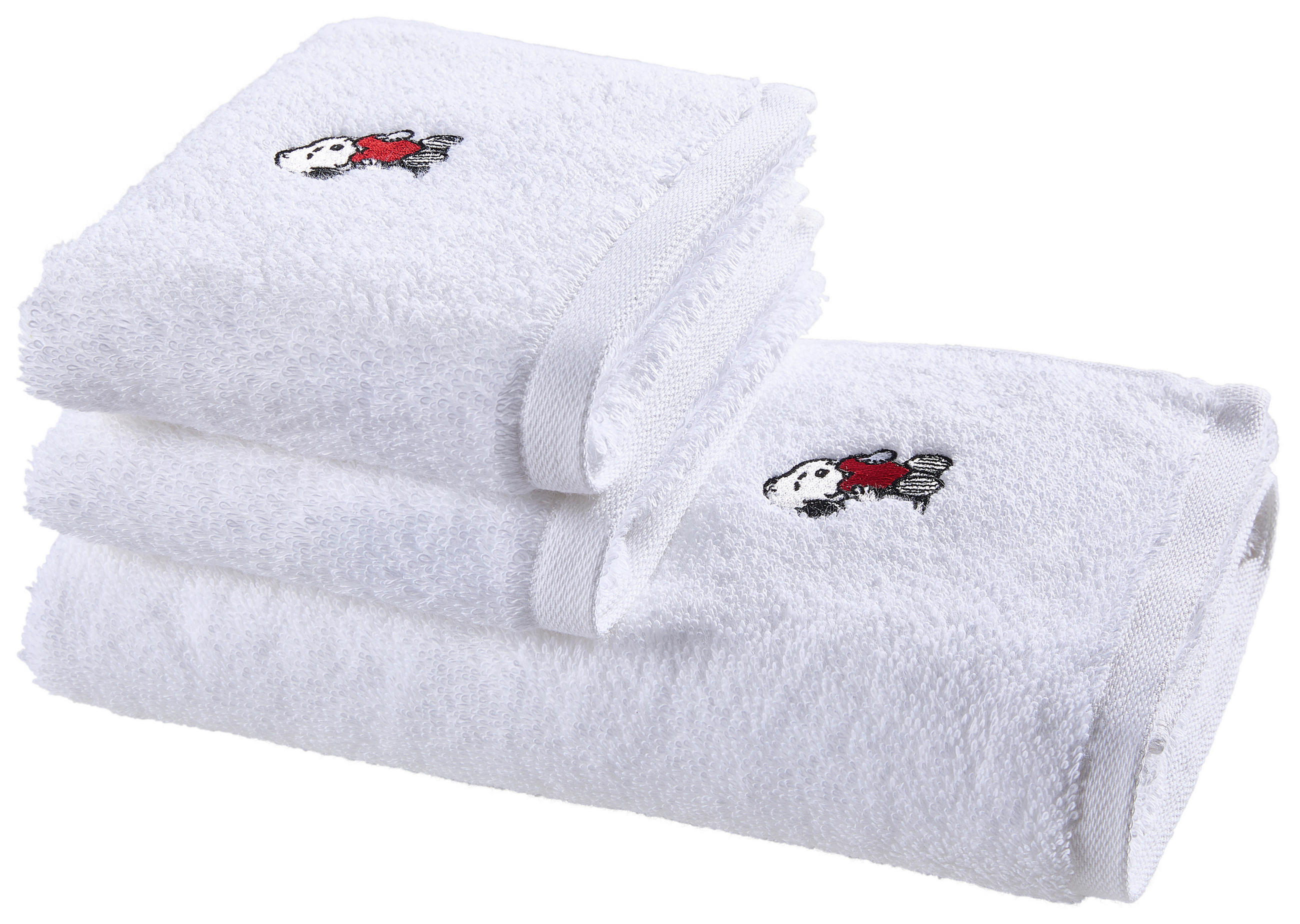 FROTTIERSET Snoopy Hug Weiß 3-teilig  - Weiß, Basics, Textil - Vossen