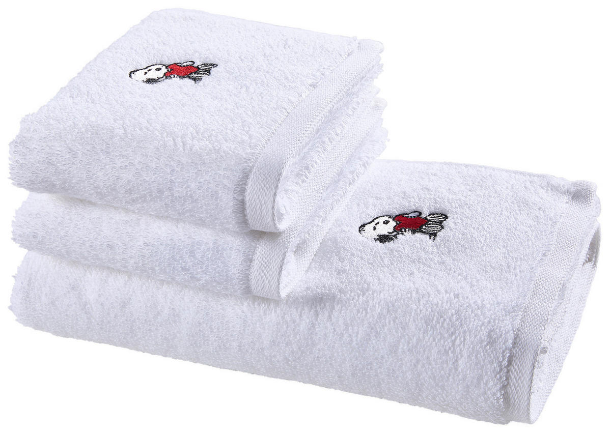 FROTTIERSET Snoopy Hug Weiß 3-teilig  - Weiß, Basics, Textil - Vossen