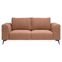 2-SITZER-SOFA beflockt Orange  - Schwarz/Orange, Design, Holz/Textil (186/88/90cm) - MID.YOU