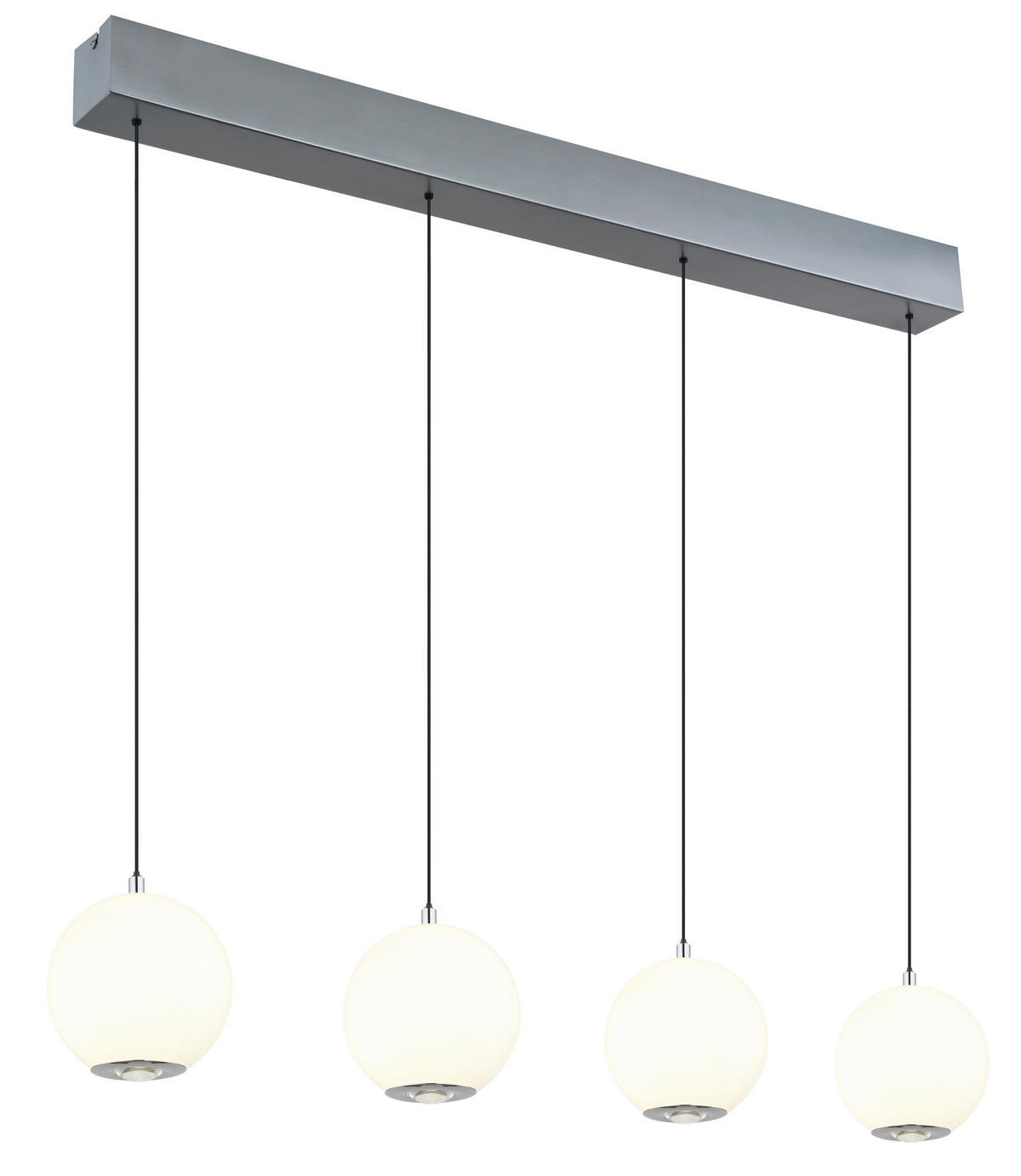 VISEČA LED-SVETILKA  SIMMONS //3000, 4000, 6000 K/230 V/ - barve kroma/siva, Konvencionalno, kovina/umetna masa (99/15/150cm) - Globo