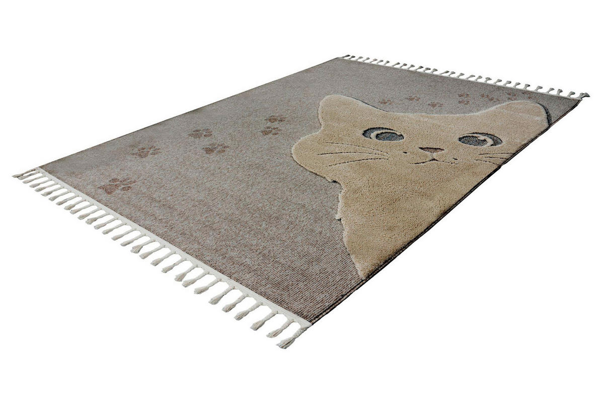 FLACHWEBETEPPICH 160/230 cm Taupe rechteckig  - Taupe, Basics, Textil (160/230cm) - Kayoom