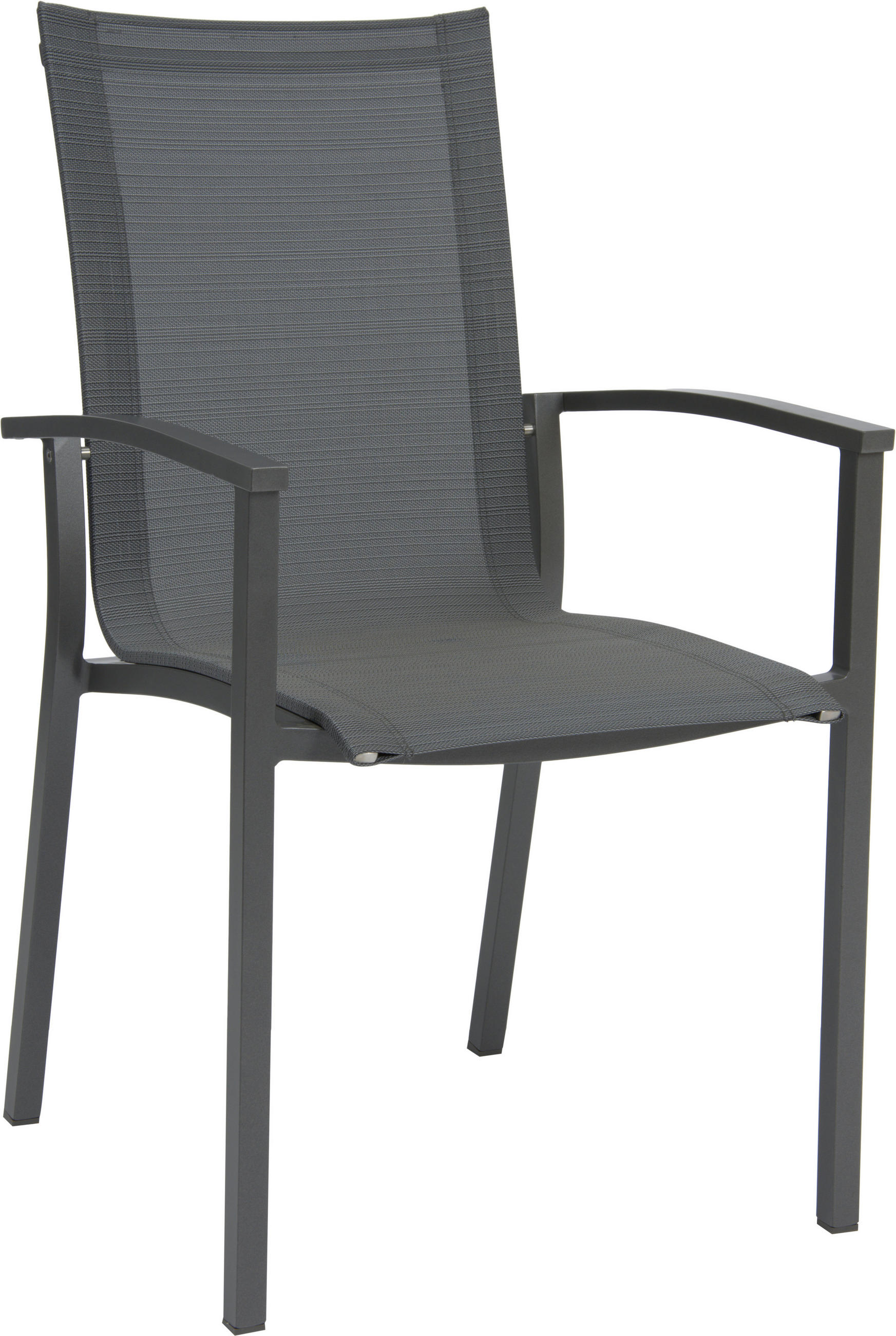 STAPELSESSEL Aluminium Anthrazit, Grau, Schwarz  - Anthrazit/Schwarz, Design, Textil/Metall (56/95/66cm) - Stern