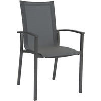 STAPELSESSEL Aluminium Anthrazit, Grau, Schwarz  - Anthrazit/Schwarz, Design, Textil/Metall (56/95/66cm) - Stern