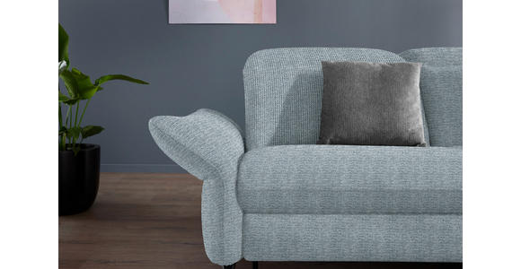 ECKSOFA in Flachgewebe Hellblau 299-313/233 cm - Schwarz/Hellblau, Design, Textil/Metall (299-313/233cm) - Dieter Knoll