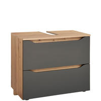 WASCHBECKENUNTERSCHRANK 70/60/40 cm  - Eichefarben/Anthrazit, MODERN, Holzwerkstoff/Kunststoff (70/60/40cm) - MID.YOU