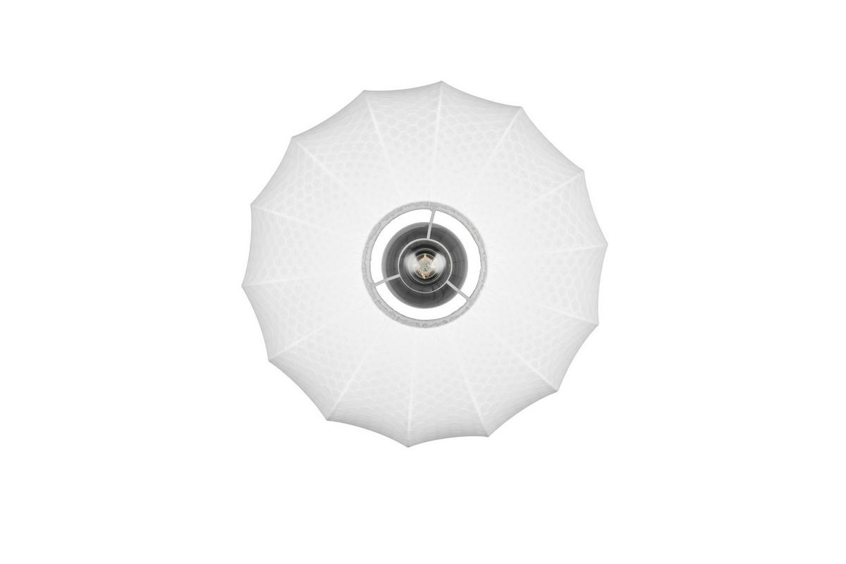DECKENLEUCHTE  40/22,5 cm    - Weiss/Schwarz, Lifestyle, Textil/Metall (40/22,5cm)