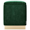 HOCKER Samt Grün  - Goldfarben/Grün, LIFESTYLE, Textil (34/44/37cm) - Playboy