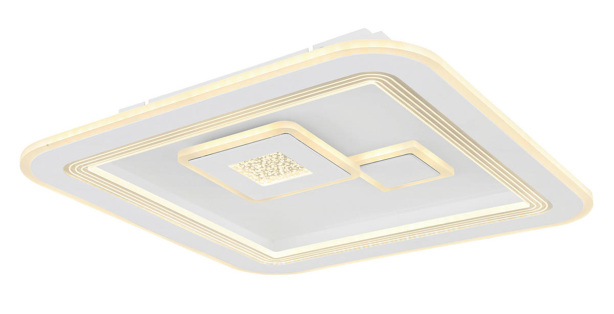 STROPNA LED-SVETILKA   //2700-6500 K/230 V/ - bela/opal, Design, kovina/umetna masa (46,6/46,6/7,4cm) - Globo
