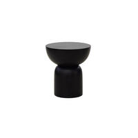 BEISTELLTISCH Mangoholz vollmassiv Schwarz rund  - Schwarz, KONVENTIONELL, Holz (45/45/45cm) - Livetastic