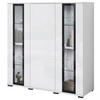 HIGHBOARD  in 120/121,9/39,5 cm  - Weiß Hochglanz/Schwarz, Design, Glas/Holzwerkstoff (120/121,9/39,5cm) - Livetastic