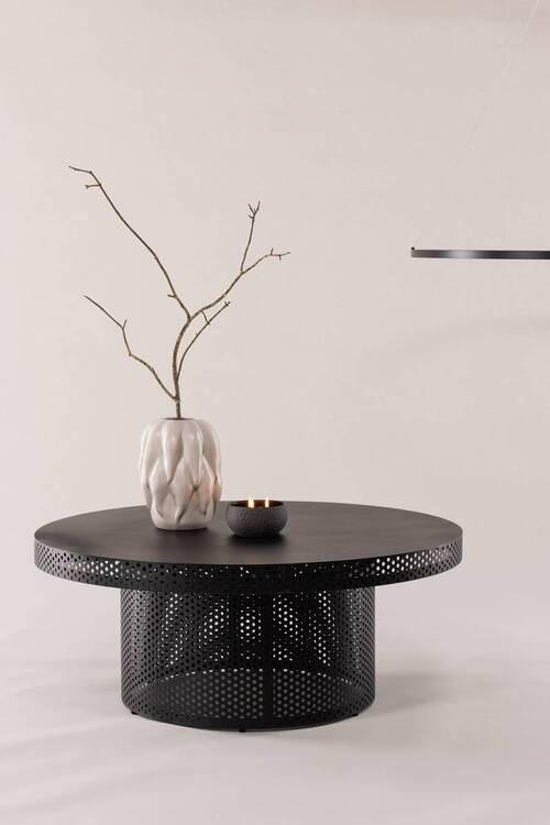 SOFFBORD i metall  - svart, Design, metall (100/43cm) - Lomoco