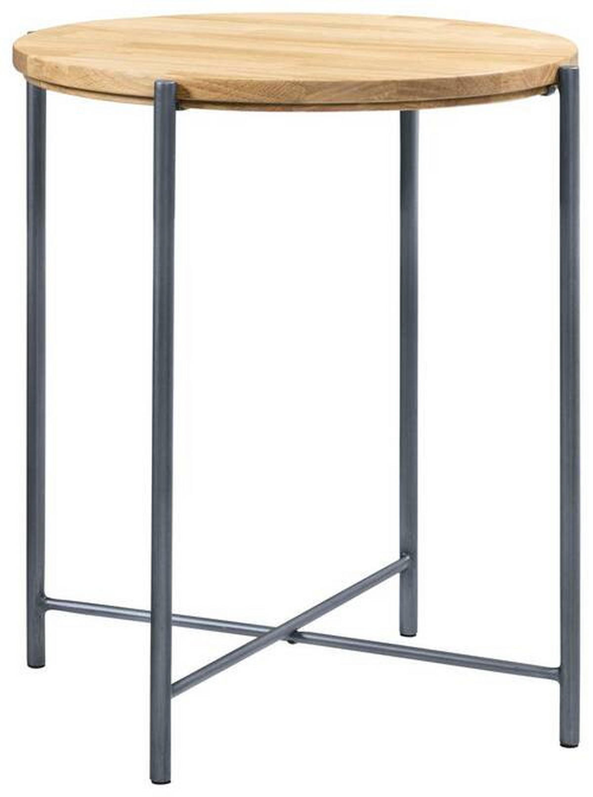 NACHTTISCH 48/52/48 cm  in massiv Eiche Anthrazit, Eichefarben  - Eichefarben/Anthrazit, Design, Holz/Metall (48/52/48cm) - Hasena